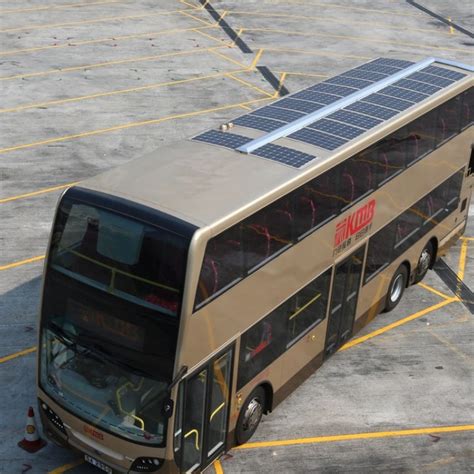 Hong Kong’s KMB unveils bus with solar panels to power system that ...