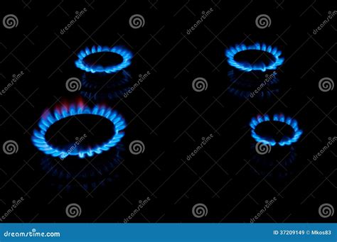 Blue gas flames stock image. Image of burn, methane, caution - 37209149