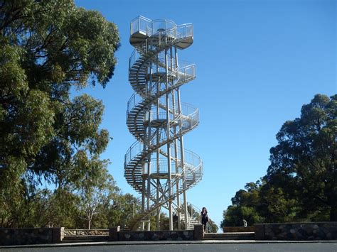 DNA tower in King's Park, Perth, Western Australia. Unusual structure ...