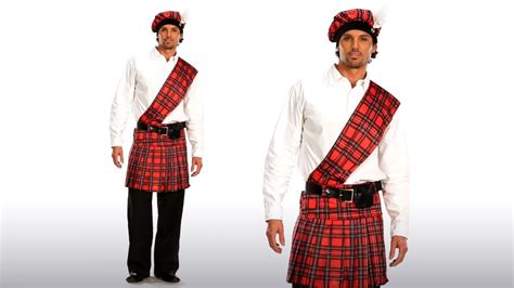 Men's Scottish Kilt Costume for Halloween - YouTube