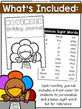 November Writing Prompts by Kindershenanigans | TPT