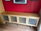 Excellent condition-Ikea wooden sideboard cabinet with glass doors | eBay