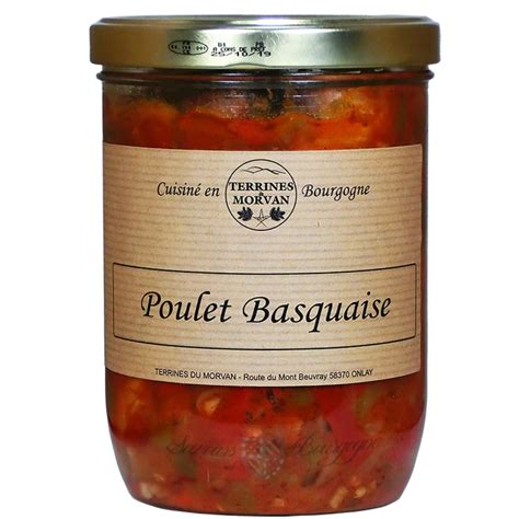 Poulet basquaise 750g - Saveurs de Bourgogne - Vente de produits du terroir