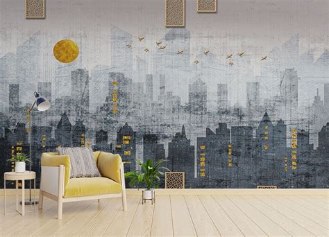 Modern city Wallpaper Murals | Cityscape wallpaper, City wallpaper ...