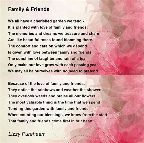 Family & Friends - Family & Friends Poem by Lizzy Pureheart