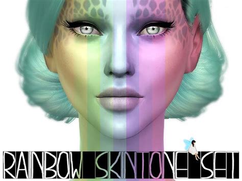 The Best: Rainbow Skintone Set by Ms Blue | The sims 4 skin, Sims 4, Ms blue