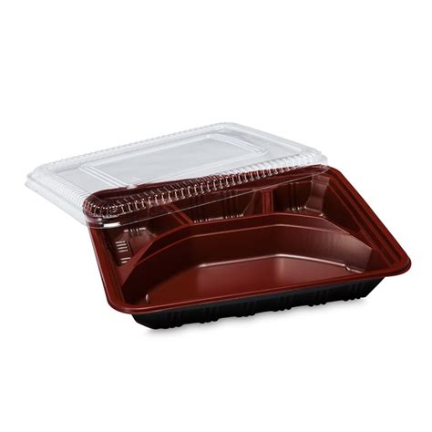 HA-03 4 Compartments Plastic Disposable Bento Box,Lunch Boxes