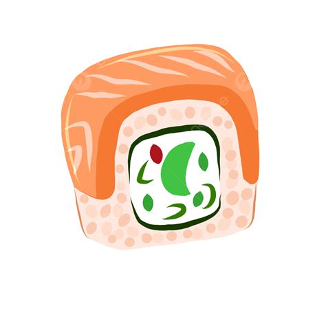 Avocado Salmon Sushi, Salmon Sushi, Salmon Sushi Rolls, Sushi PNG Transparent Clipart Image and ...