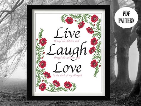 Rob Zombie / Live Laugh Love Parody Cross Stitch Pattern PDF - Etsy