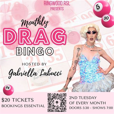 DRAG BINGO @ THE RINGWOOD RSL , Ringwood RSL, Eltham, January 16 2024 ...