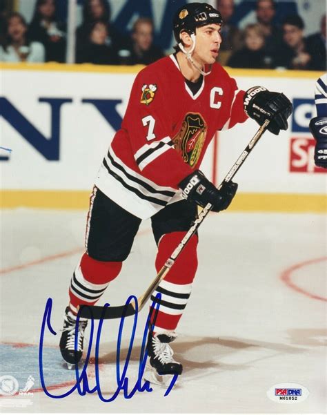 CHRIS CHELIOS Signed BLACKHAWKS 8x10 PHOTO w/ PSA COA | Autographia