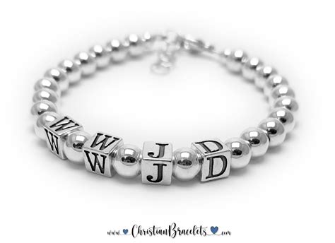 Sterling Silver WWJD - What Would Jesus Do Bracelet - WWJD-9S