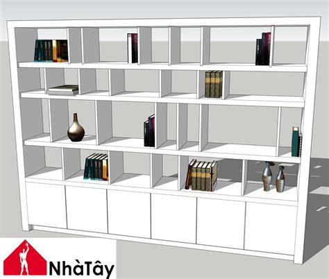 4848 Bookshelf Sketchup Model Free Download