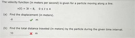 Solved The velocity function (in meters per second) ﻿is | Chegg.com