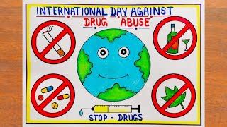 International Day Against Drug Abuse Poster Drawing || ... | Doovi