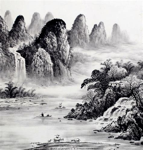 山水画 水墨画 古典图片_装饰画_环境设计_图行天下图库