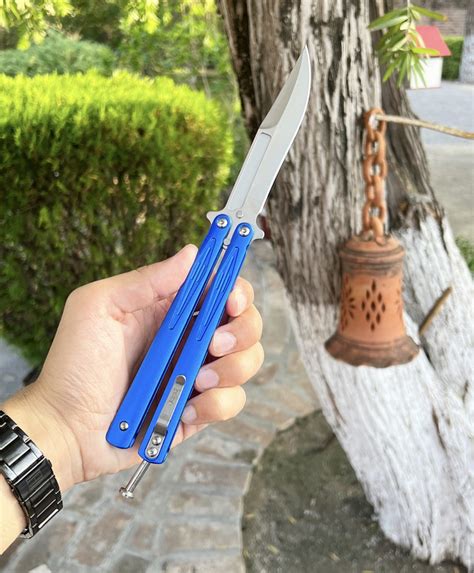 Aluminium butterfly knife | in blue - KZ GEAR