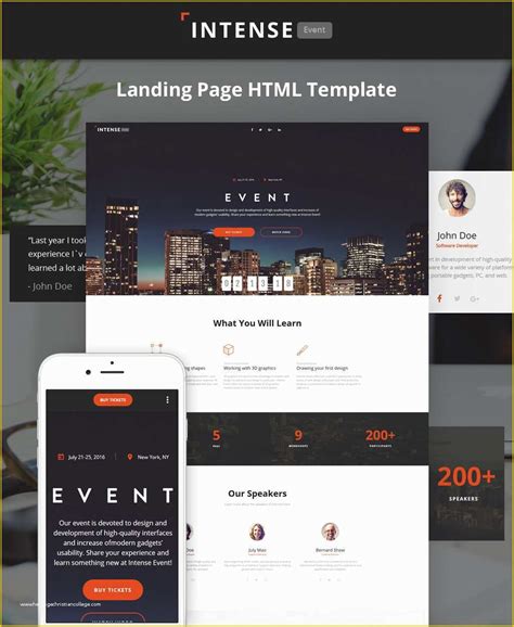 Landing Page Templates Free Download In HTML Of event Planner HTML5 ...