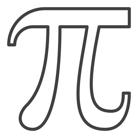 Pi Symbol vector Math concept thin line icon or sign 25361811 Vector Art at Vecteezy