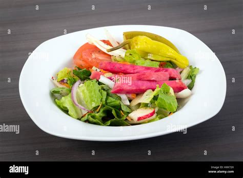 vegetable salad with pickled turnip and pepperoncini Stock Photo - Alamy