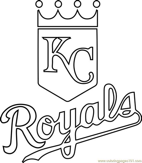 Kansas City Royals Logo Coloring Page for Kids - Free MLB Printable ...