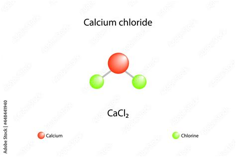 Molecular formula of calcium chloride. Chemical structure of calcium chloride. Stock Vector ...