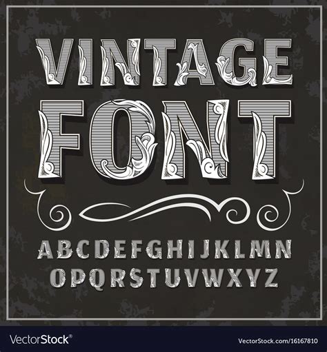 Vintage font retro Royalty Free Vector Image - VectorStock