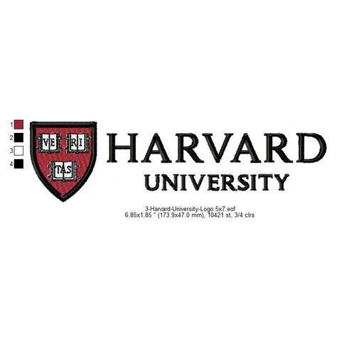 Harvard University Logo Machine Embroidery Digitized Design Files – Ten ...