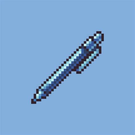 Fully edited pixel art style pen icon isolated on a white background ...