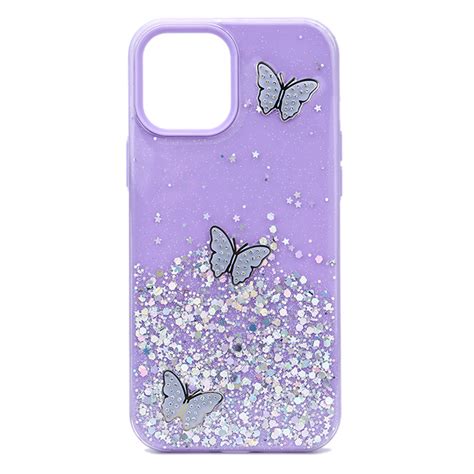 Wholesale Glitter Jewel Butterfly Double Layer Hybrid Case Cover for Apple iPhone 12 Pro Max ...