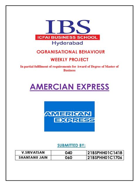 American Express Company Analysis | PDF | American Express | Leadership