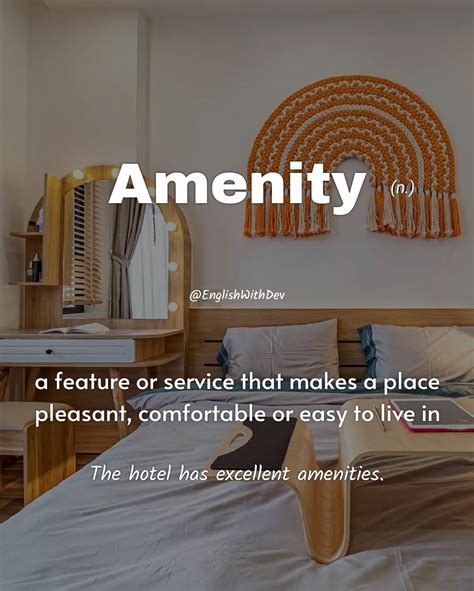 Amenity Meaning & Example Sentence — Dev