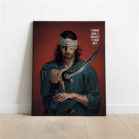 Vagabond Poster, Miyamoto Musashi, Colored Manga Poster, Digital 4K ...