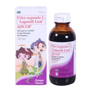 ASCOF Vitex negundo L. Lagundi Leaf 300mg/5ml Grapes Flavor Syrup For – Basbox Beauty