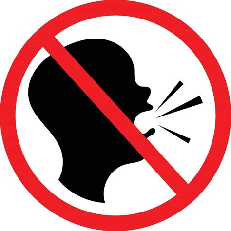 No Talking, Shouting or Making Noise Restriction Icon Sign 26273832 Vector Art at Vecteezy