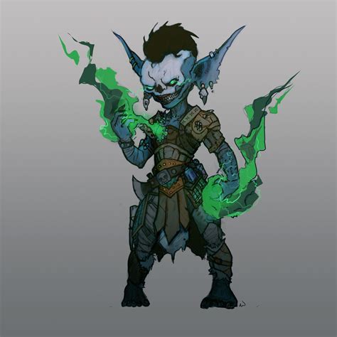 ArtStation - Goblin warlock, Nicholas Wood Dungeons And Dragons Races ...