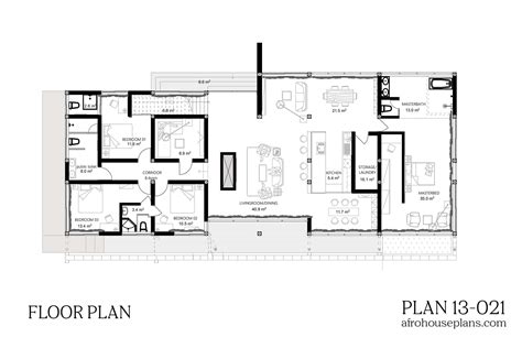 Modern Flat Roof House Plan 13-021 | AfroHousePlans.com