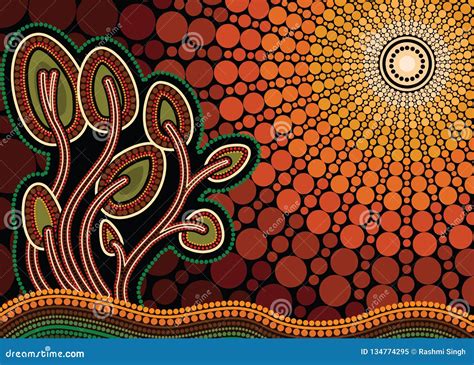 Aboriginal Art Vector Painting. | CartoonDealer.com #84331803