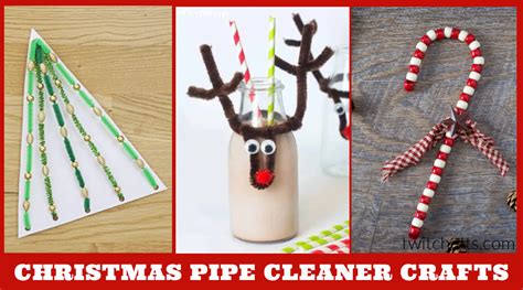 19 easy Pipe Cleaner Christmas Crafts for kids - Twitchetts