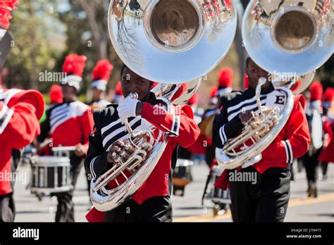 High school marching band sousaphone player - USA Stock Photo - Alamy