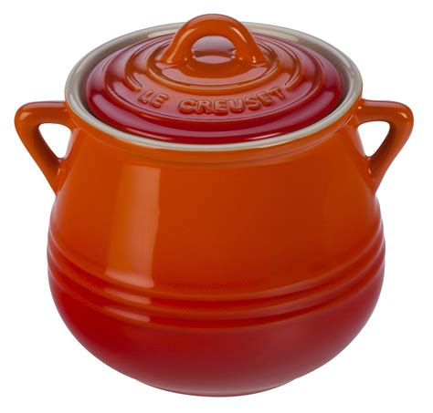 Le Creust Stoneare 20-Ounce Mini Bean Pot, Flame free image download