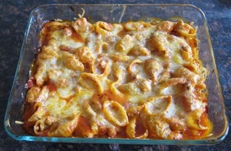 No Hassle Stuffed Shells Pasta Bake Recipe | Just A Pinch Recipes