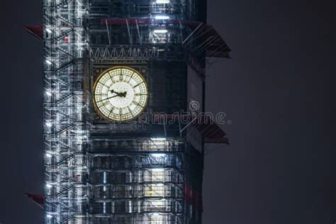 Night View of Big Ben in the Renovation London Stock Image - Image of repair, kingdom: 216090011