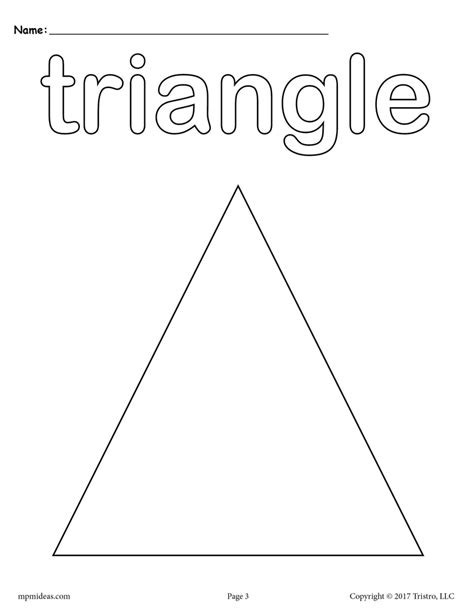 8 Triangle Worksheets: Tracing, Coloring Pages, Cutting & More! – SupplyMe