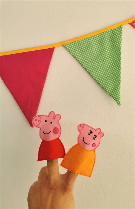 Peppa Pig Finger Puppets Felt Pig Finger Pig Family Felt - Etsy