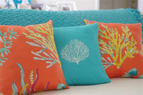 Pillows | Coral throw pillows, Coral decor, Throw pillows