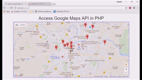 Google map api in php/mysql part 5: show marker on google map from database using json - YouTube