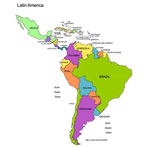 Latin America Regional Map forPowerPoint, Editable, Countries, Names ...