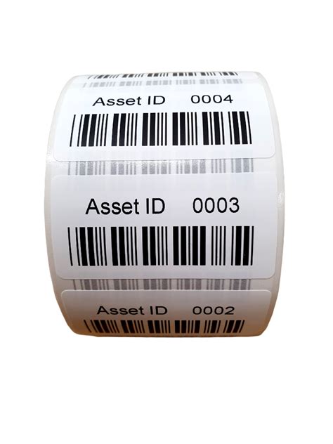 Asset Id Barcode Labels, Standard Size | Online Pat Labels