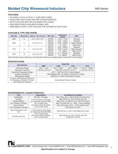 All NIC Components catalogs and technical brochures